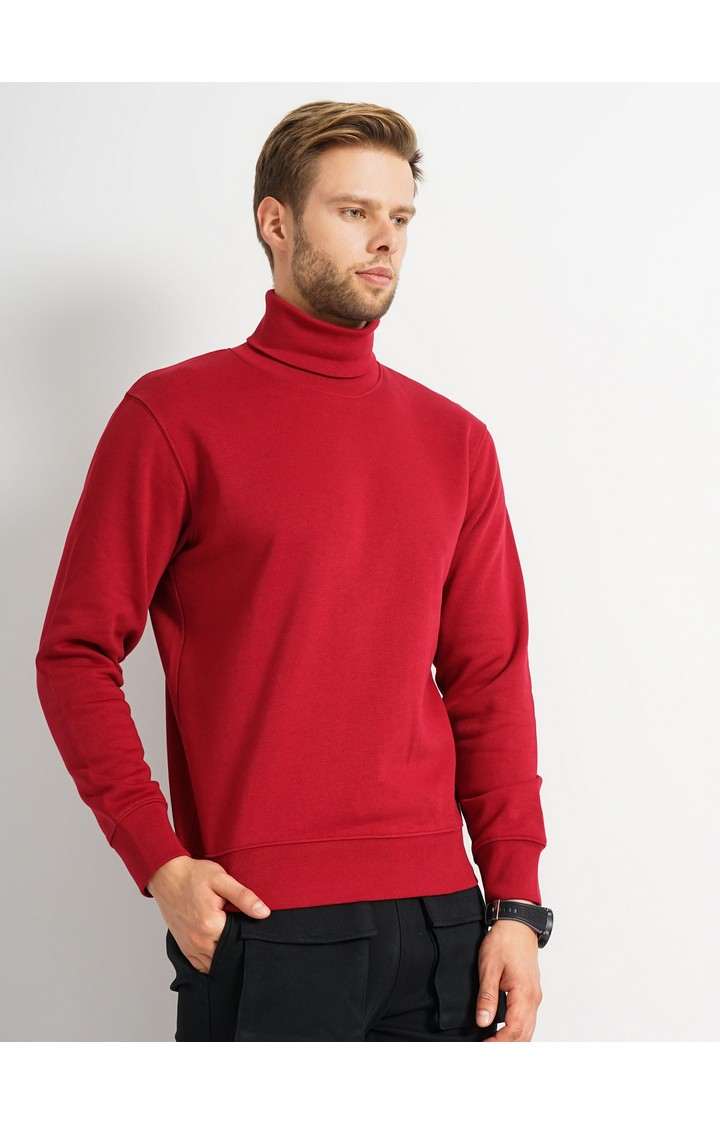 Men's Red Knitted Sweatshirts