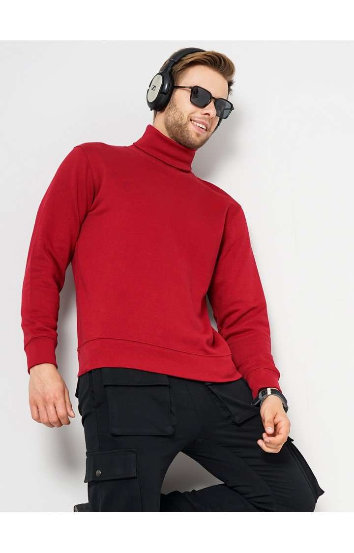 Men's Red Knitted Sweatshirts