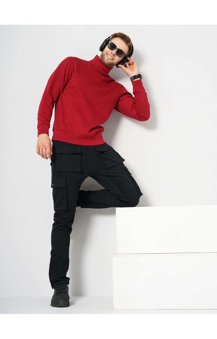 Men's Red Knitted Sweatshirts