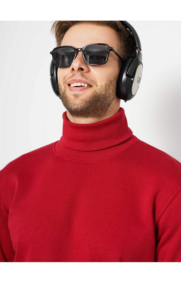 Men's Red Knitted Sweatshirts