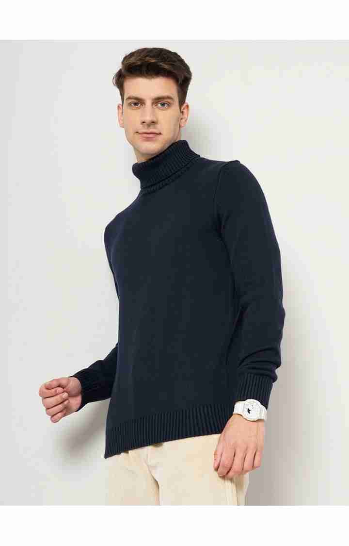 Men's Blue Knitted Sweaters