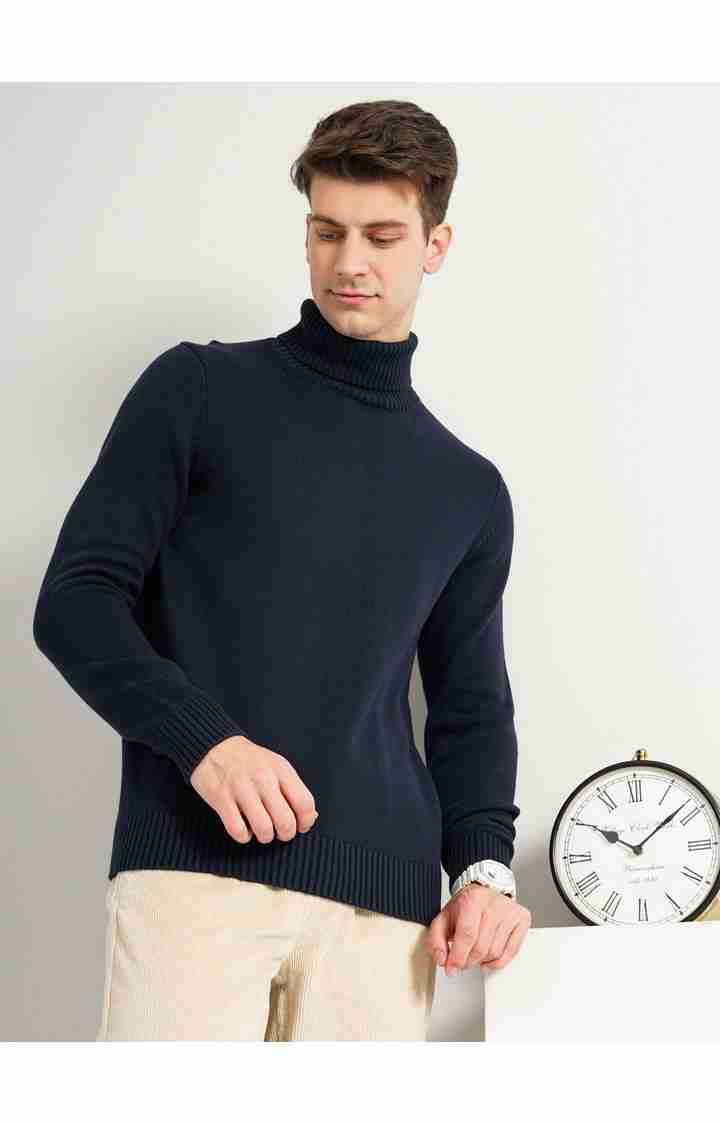 Men's Blue Knitted Sweaters