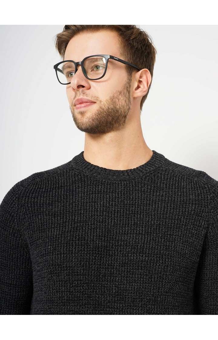 Men's Black Knitted Sweaters