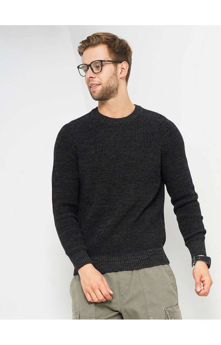 Men's Black Knitted Sweaters