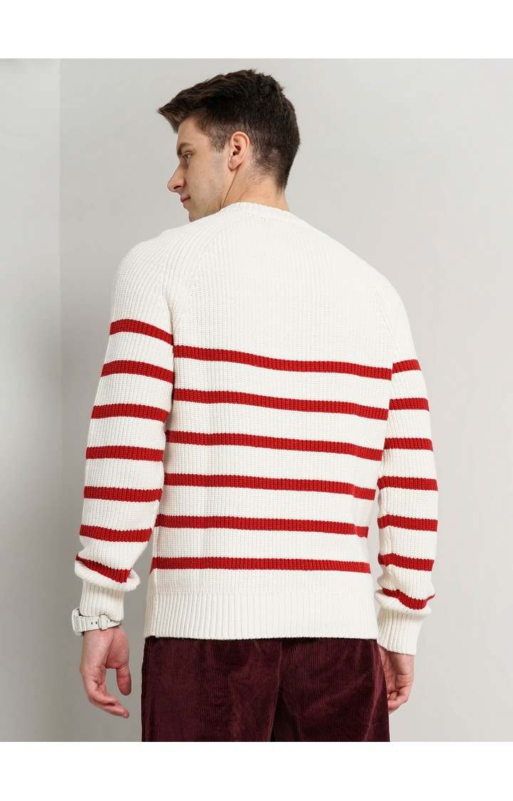 Men's White Knitted Sweaters