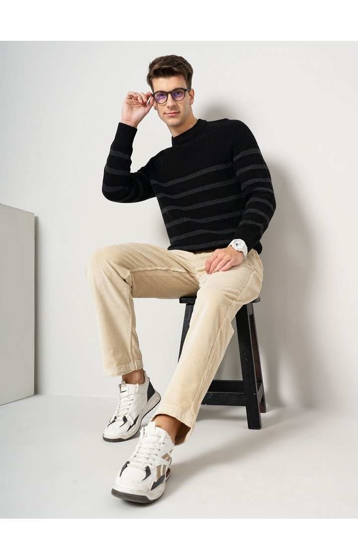 Men's Black Knitted Sweaters