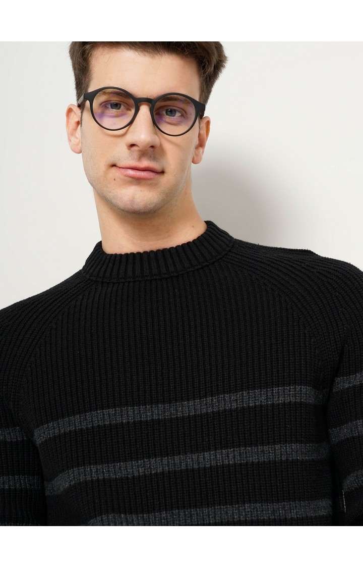 Men's Black Knitted Sweaters