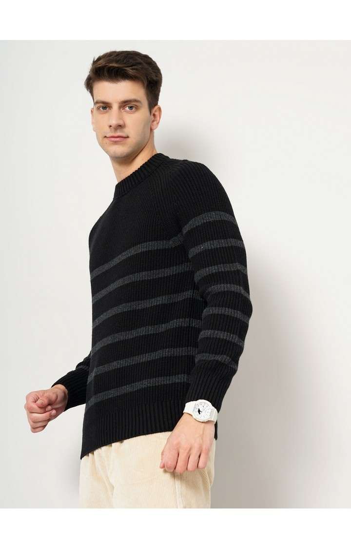 Men's Black Knitted Sweaters
