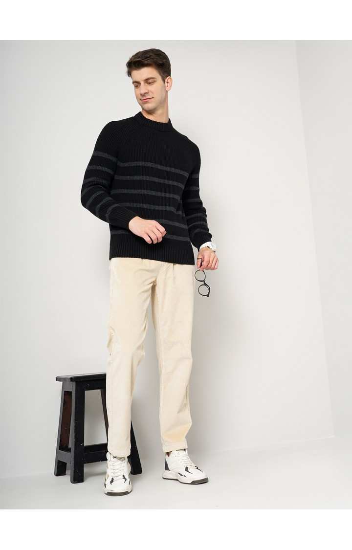 Men's Black Knitted Sweaters