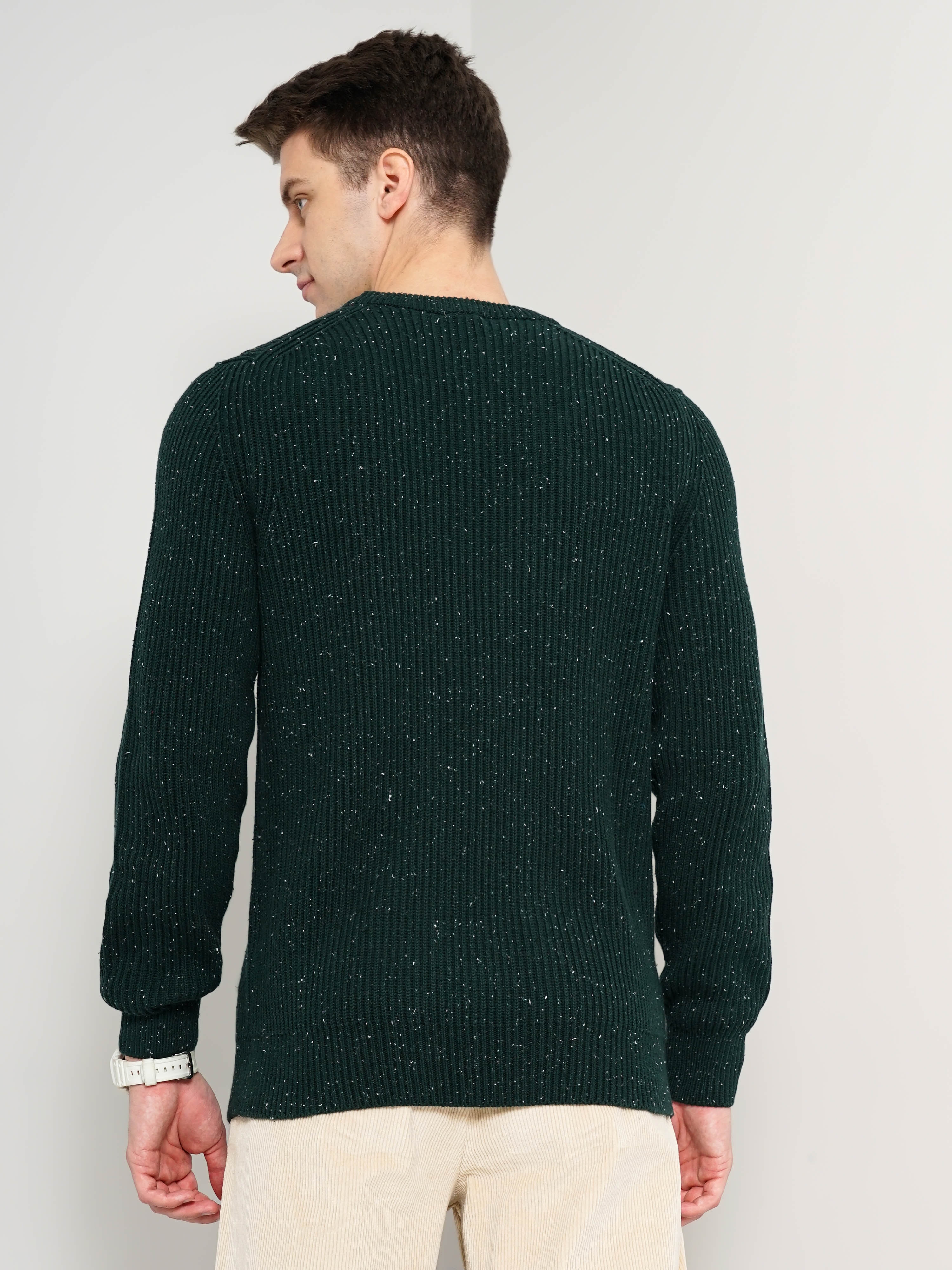 celio | Men's Green Knitted Sweaters 2