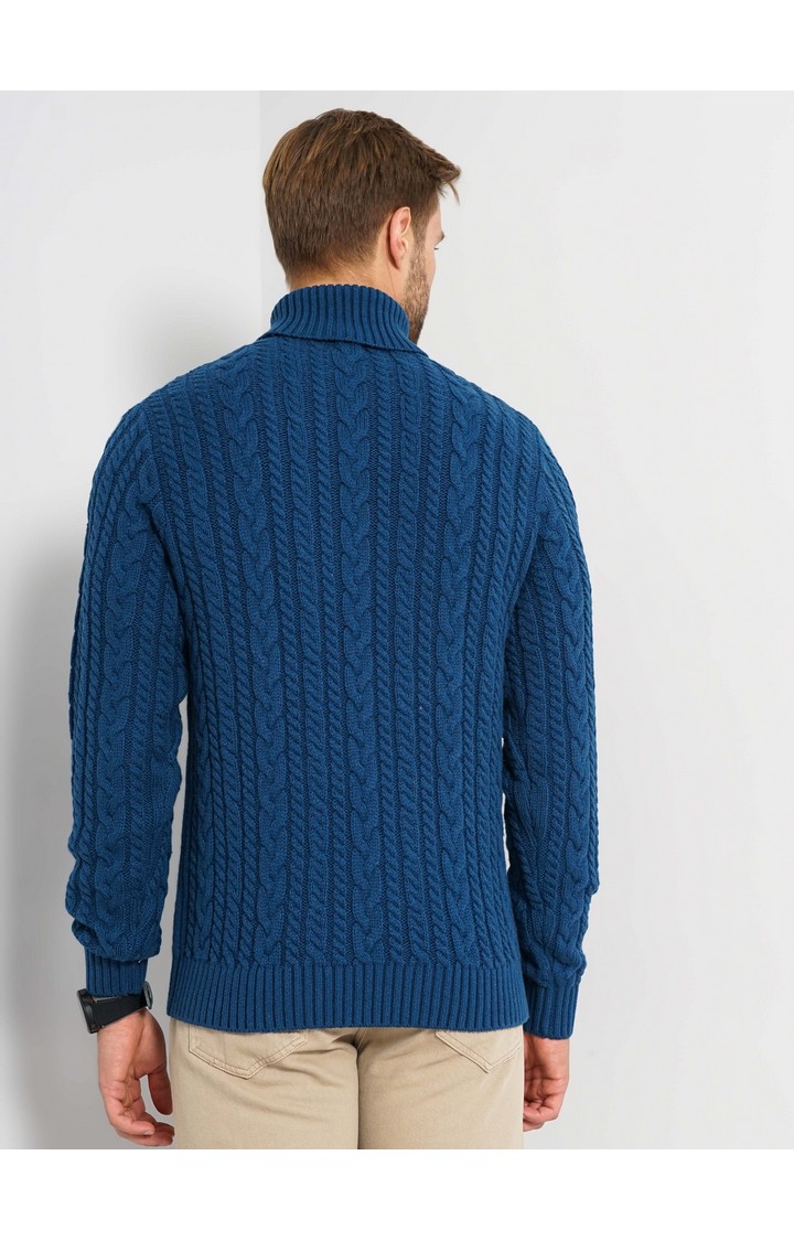 Men's Blue Knitted Sweaters