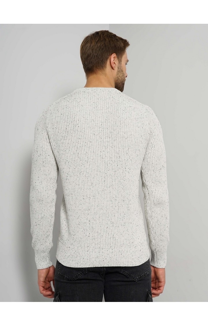 Men's White Knitted Sweaters