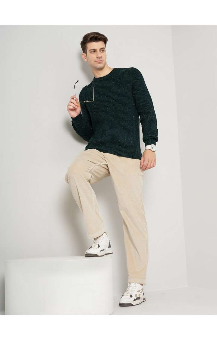 Men's Solid Begie Trouser