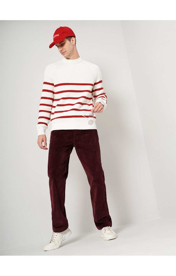 Men's Solid Red Trouser