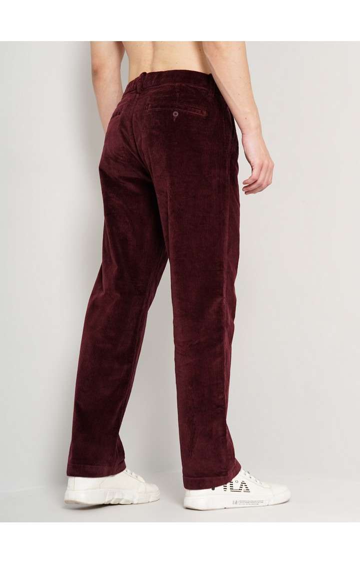 Men's Solid Red Trouser
