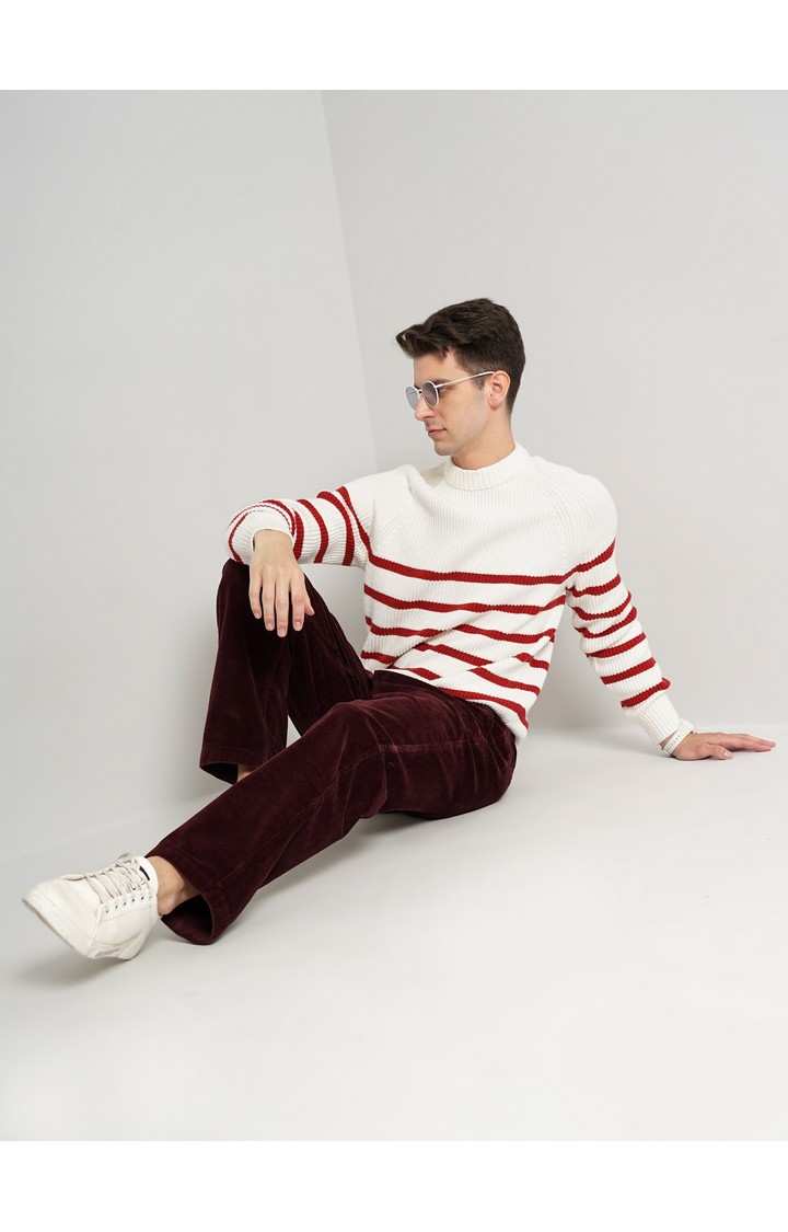 Men's Solid Red Trouser