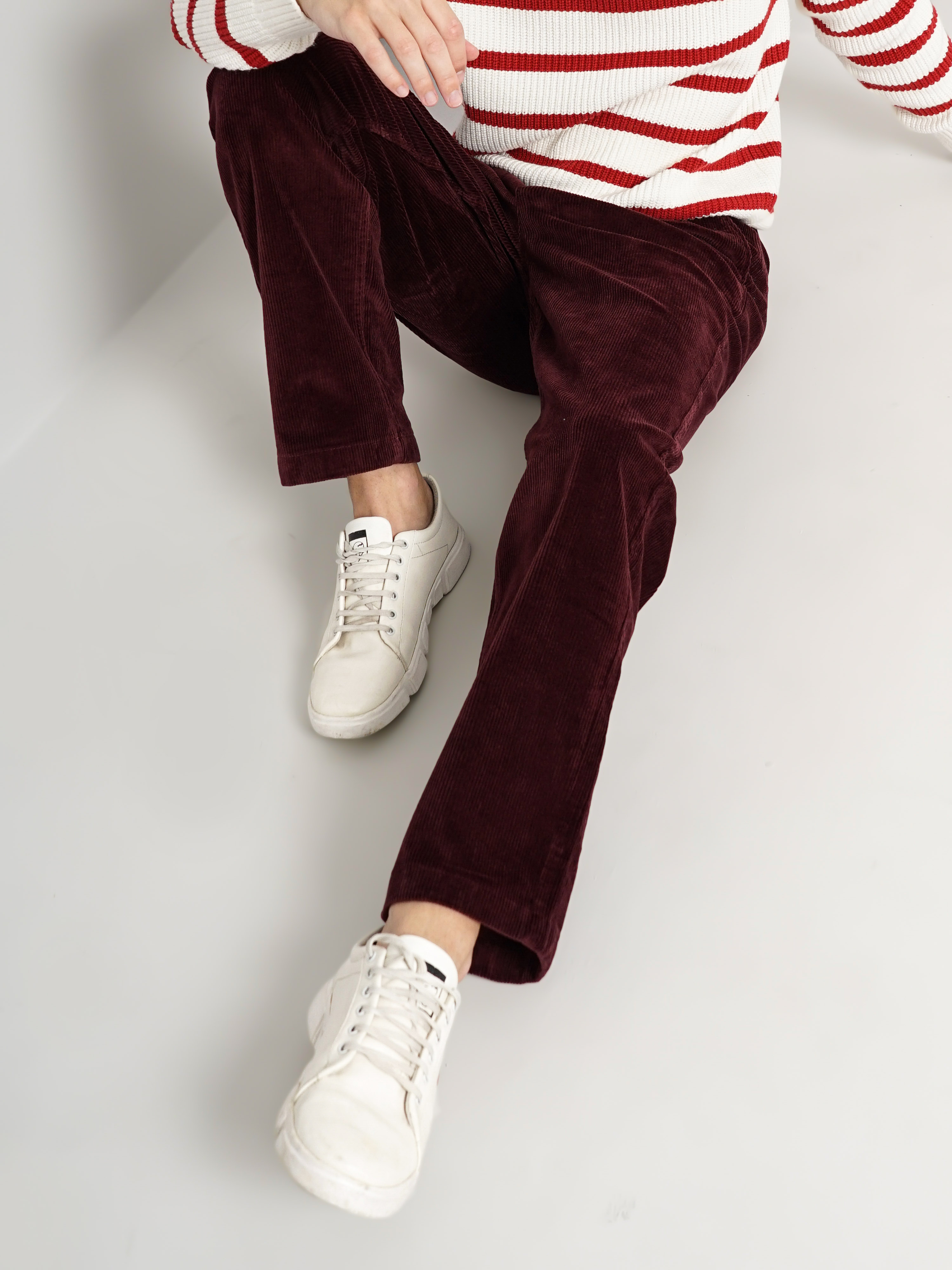 Men's Solid Red Trouser