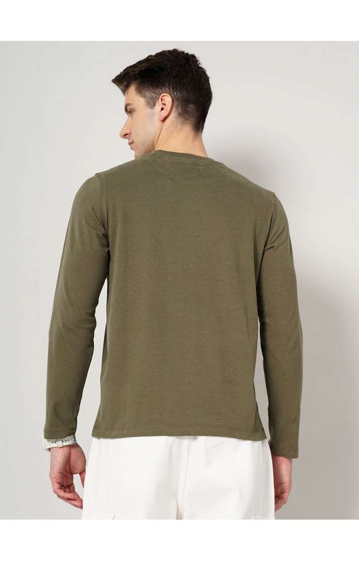 Men's Green Solid Sweatshirts
