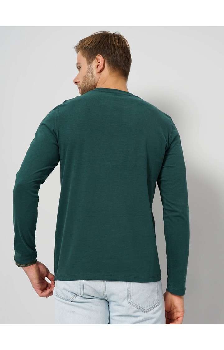 Men's Green Solid Sweatshirts
