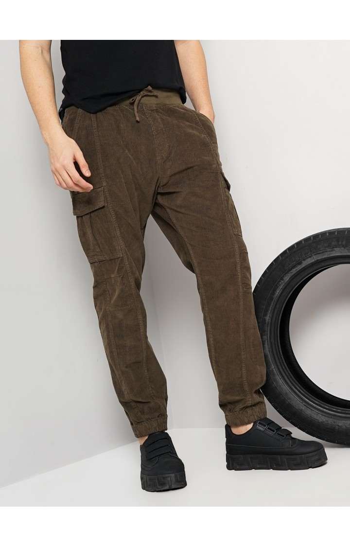 Celio Men's Solid Cargo Trousers