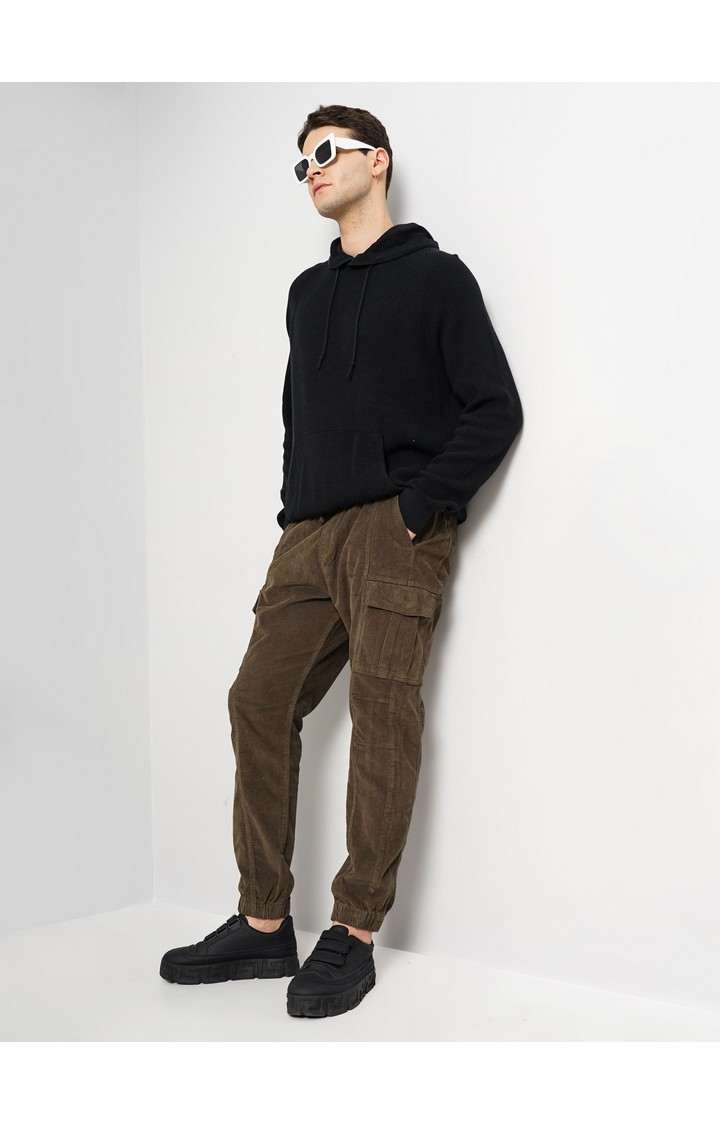 Celio Men's Solid Cargo Trousers