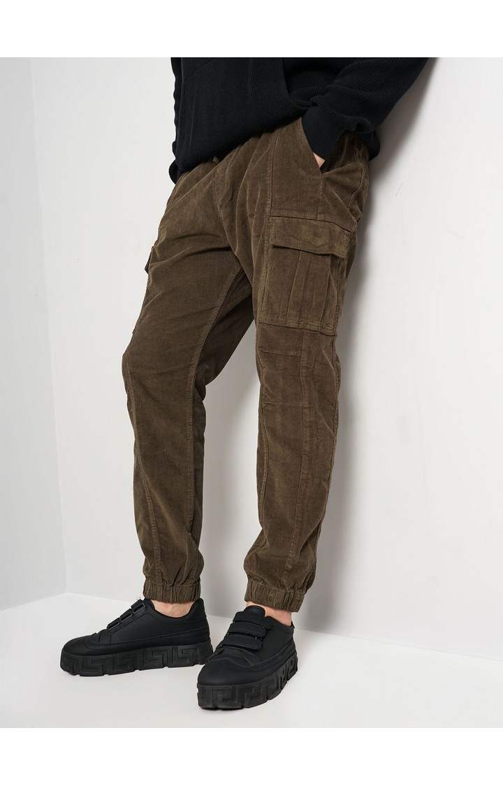 Celio Men's Solid Cargo Trousers