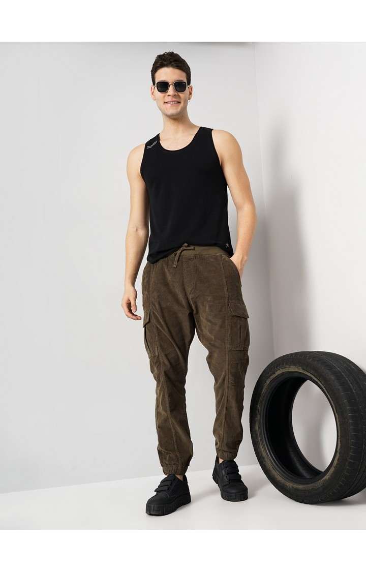 Celio Men's Solid Cargo Trousers