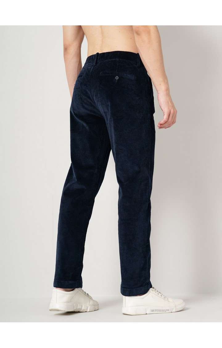 Men's Solid Blue Trouser