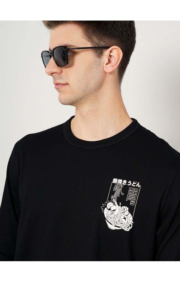Men's Black Graphics Sweatshirts