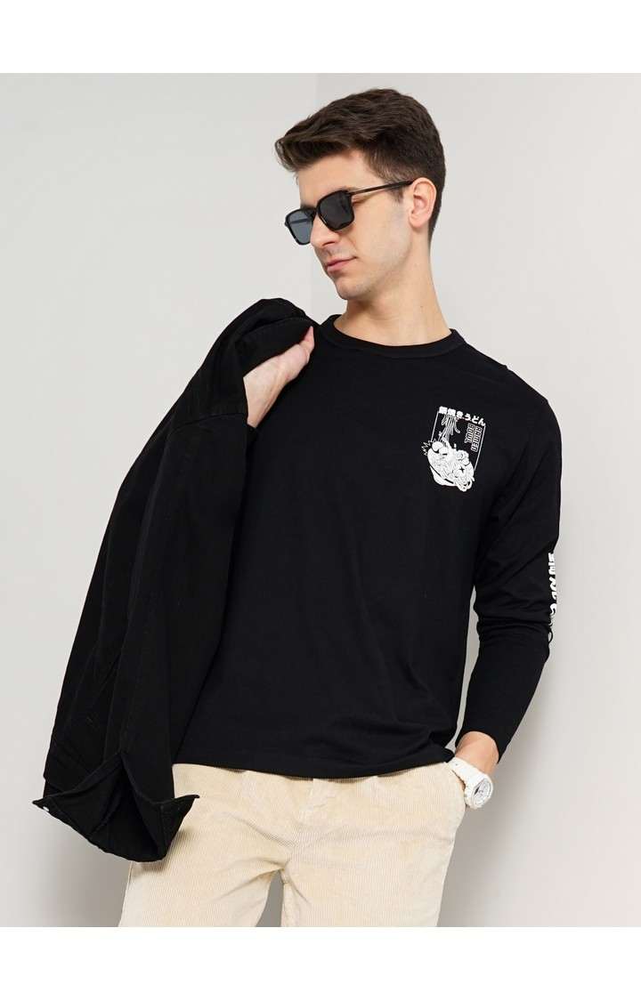 Men's Black Graphics Sweatshirts