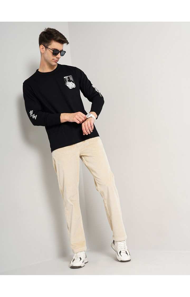 Men's Black Graphics Sweatshirts