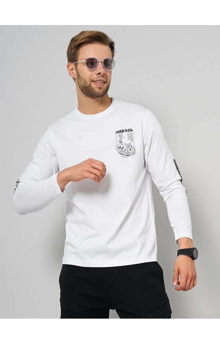 Men's White Graphics Sweatshirts