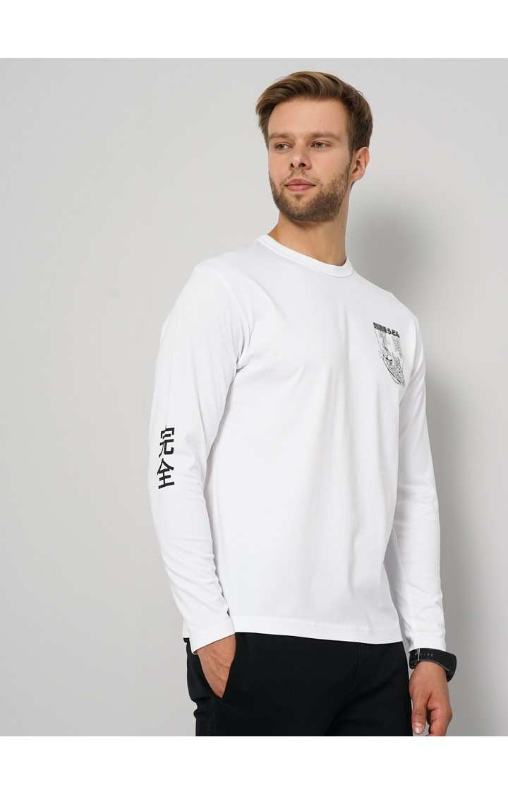 Men's White Graphics Sweatshirts