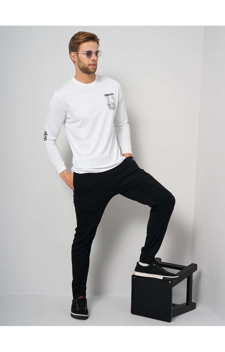 Men's White Graphics Sweatshirts