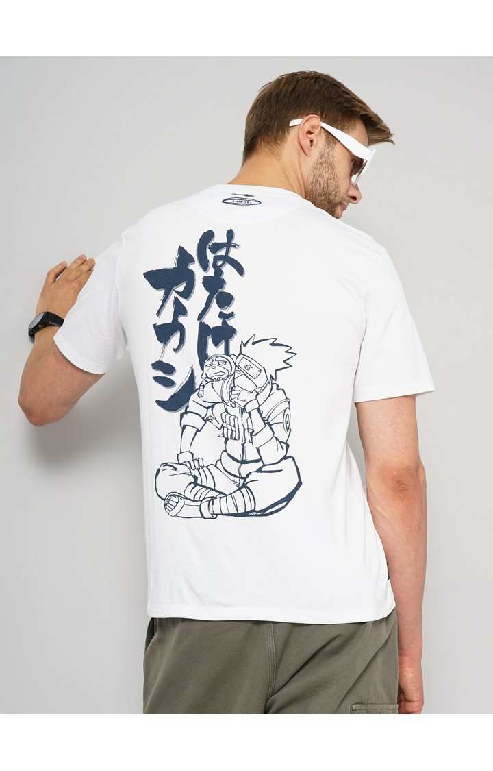 Men's White Printed Regular T-Shirts
