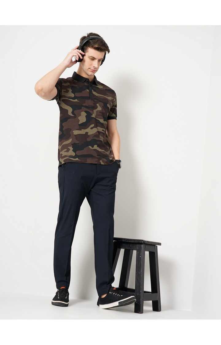 Men's Brown Camouflage Polos