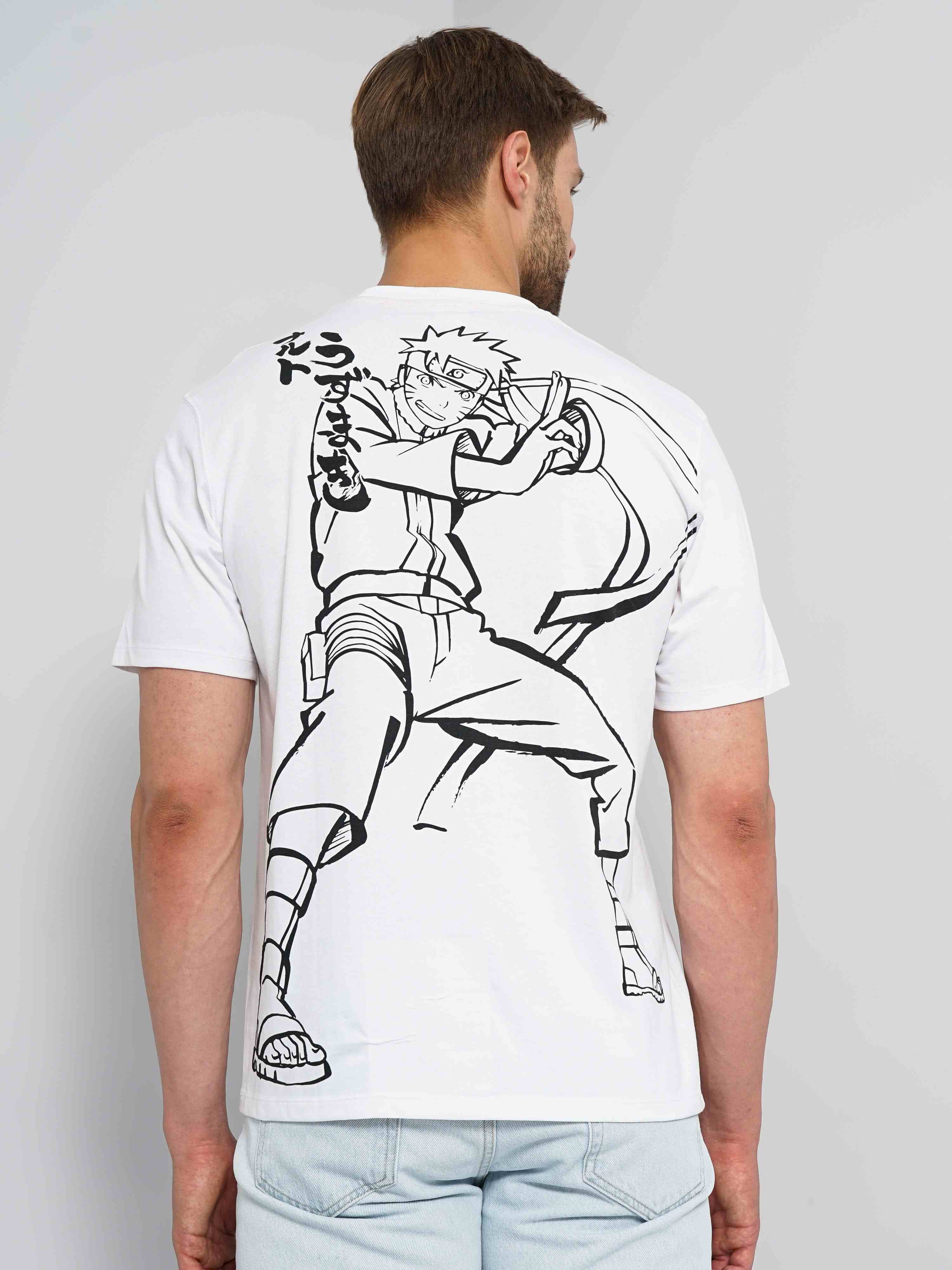 Men's White Printed Regular T-Shirts