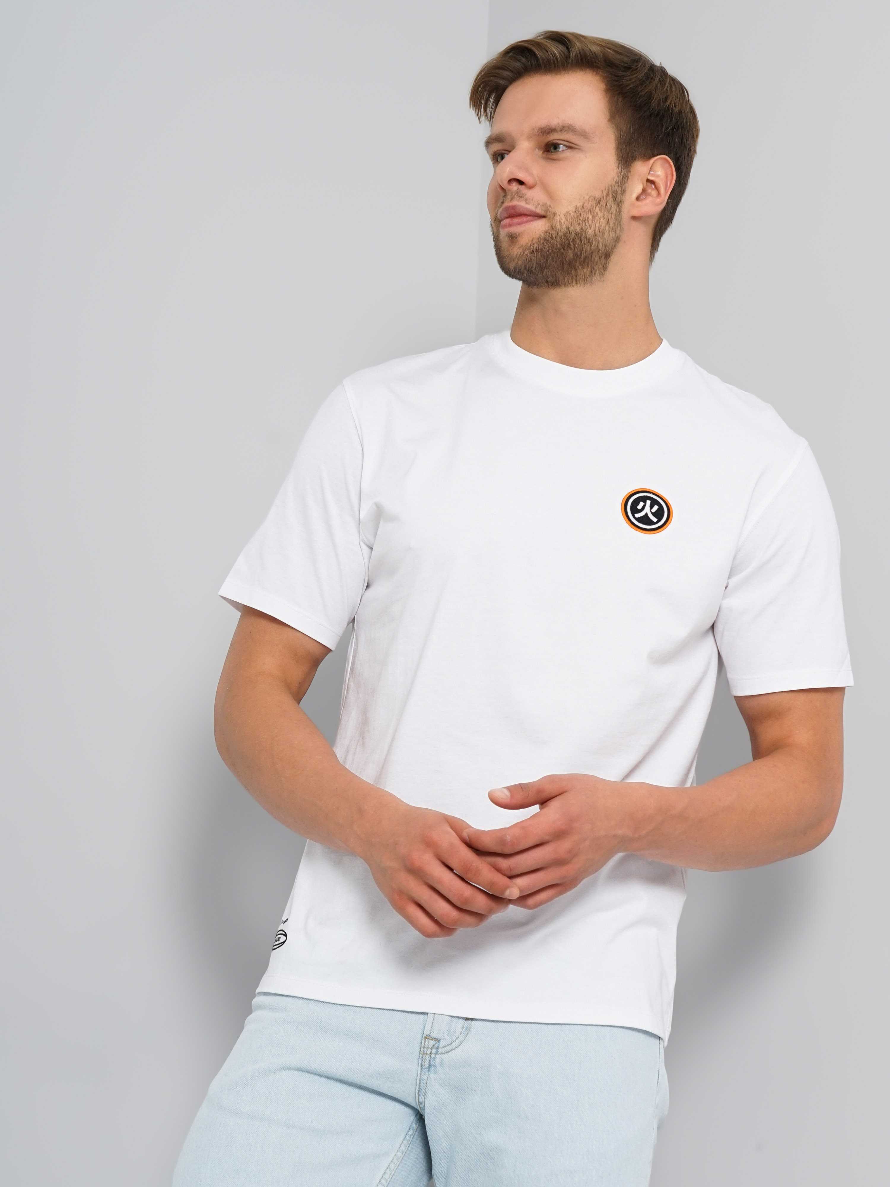 Men's White Printed Regular T-Shirts