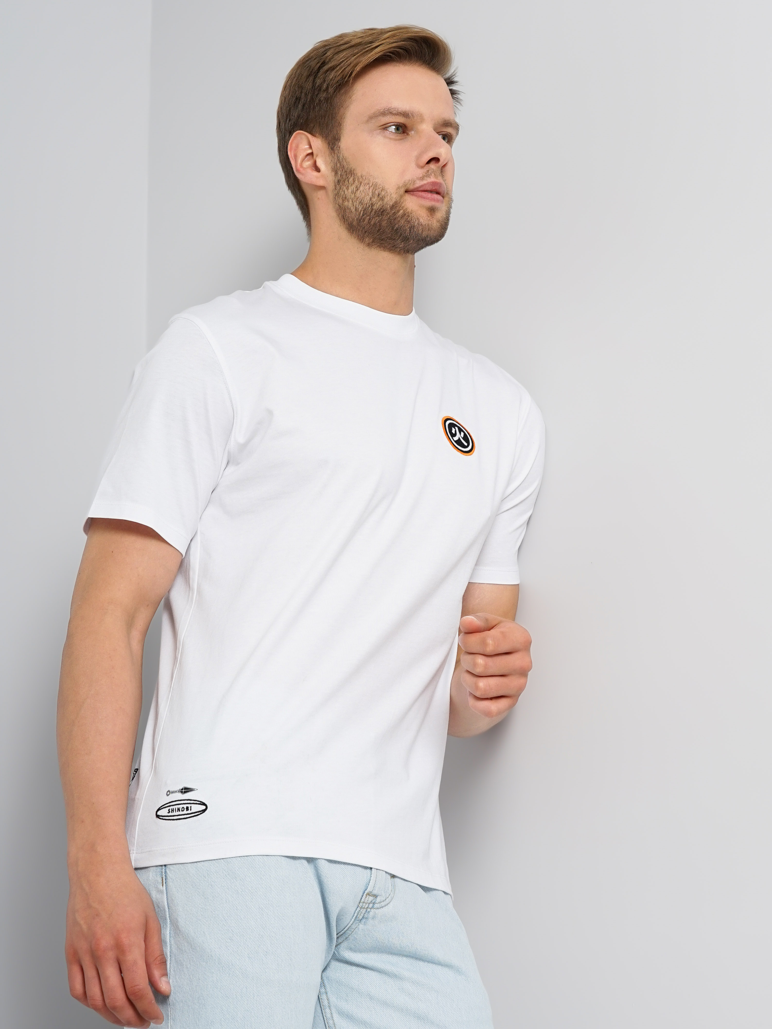 Men's White Printed Regular T-Shirts