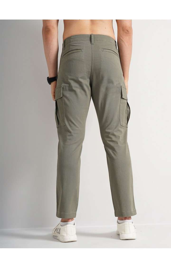 Men's Solid Green Cargos