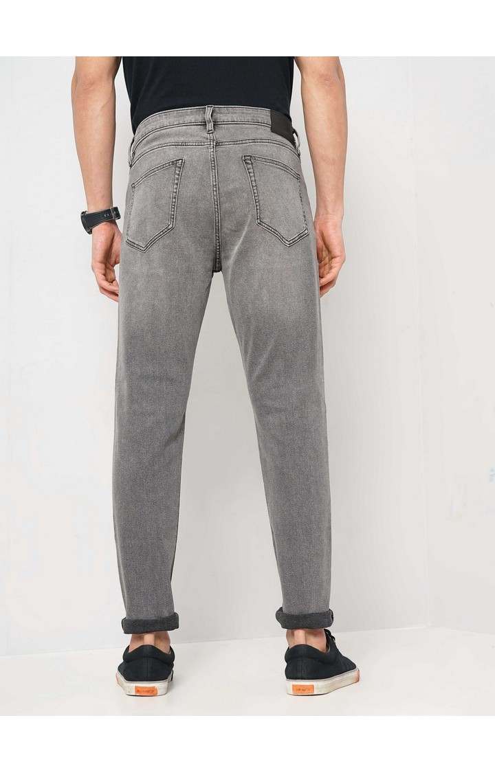 Celio Men Grey Solid Skinny Fit Cotton Jeans