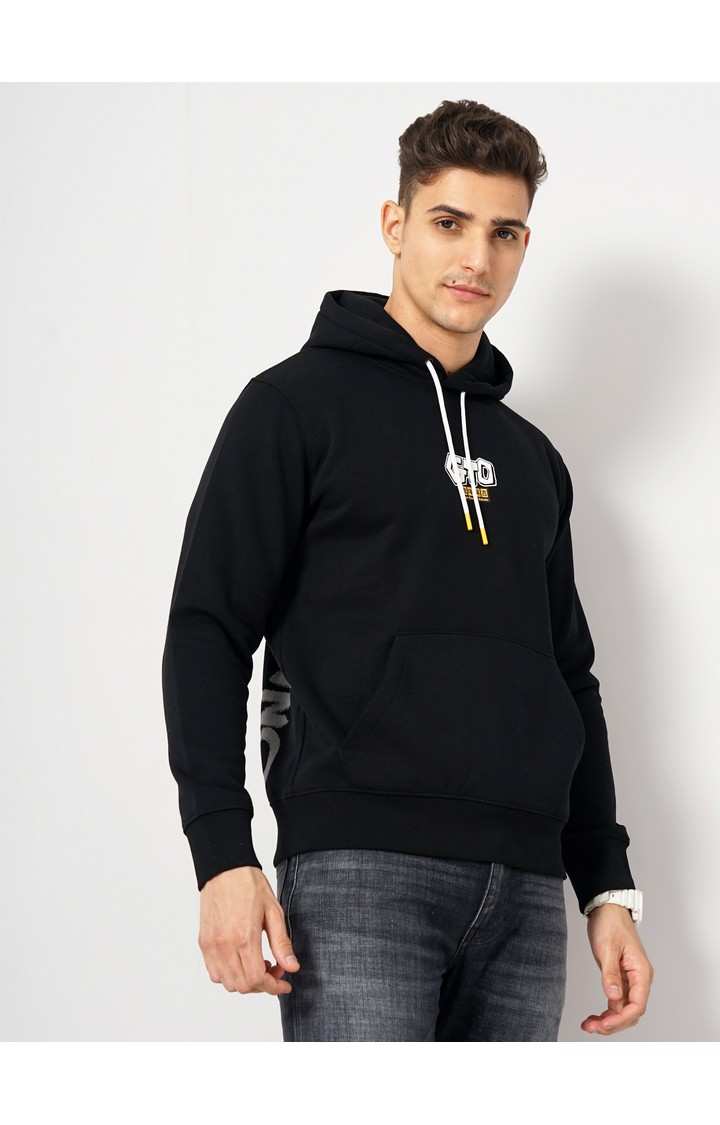 Men's Black Graphics Hoodies