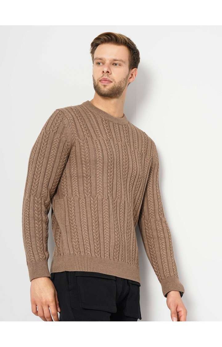 Men's Brown Knitted Sweaters