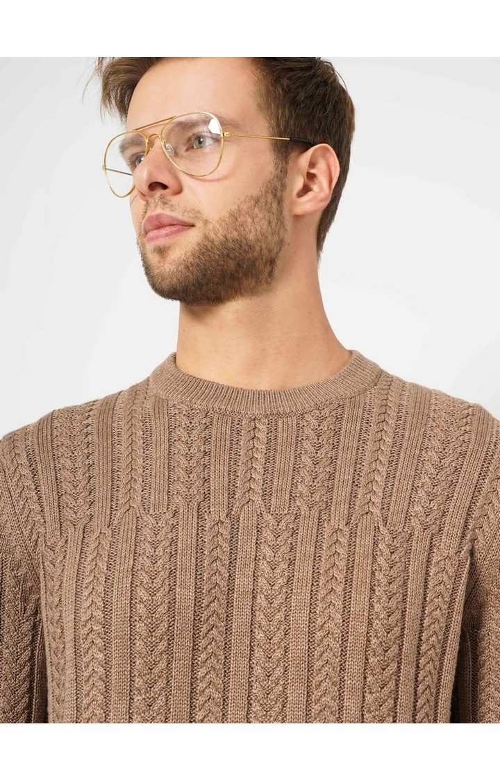 Men's Brown Knitted Sweaters