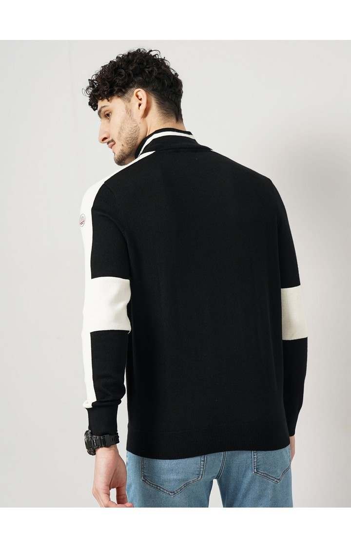 Celio Men's Letter Black Full Sleeve Chamonix Sweatshirt