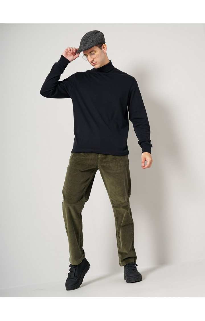 Men's Black Solid Sweatshirts