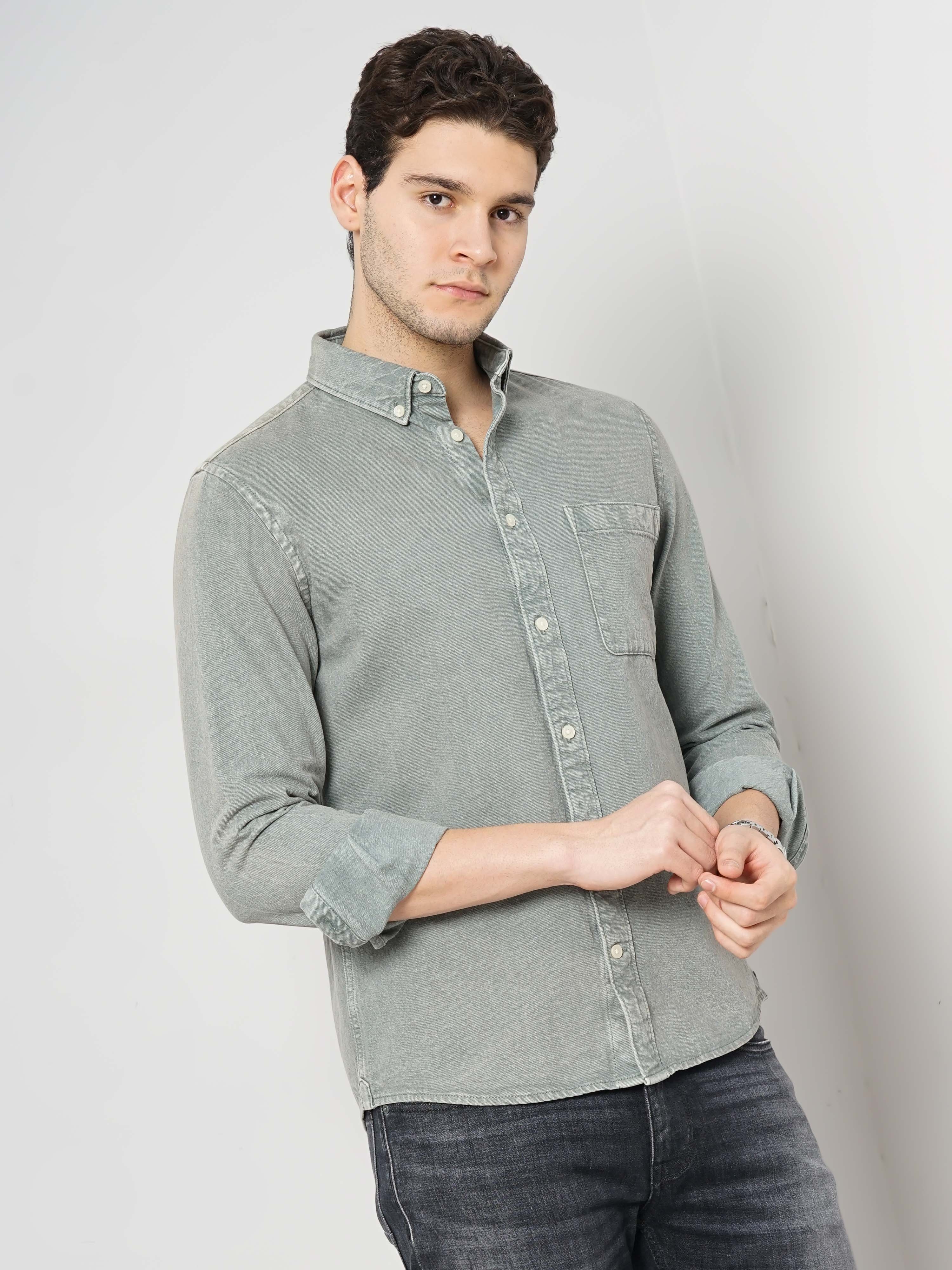 Celio Men's Light-Blue Linen Shirt : Amazon.in: Clothing & Accessories