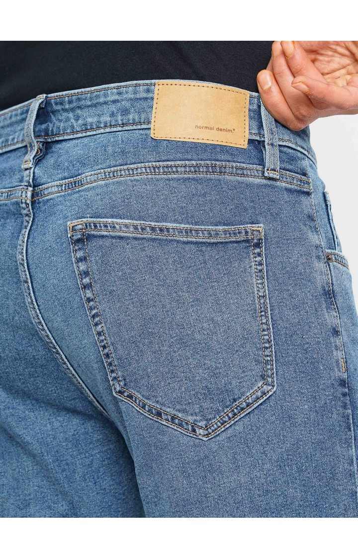 Celio Men Blue Solid Skinny Fit Cotton Jeans