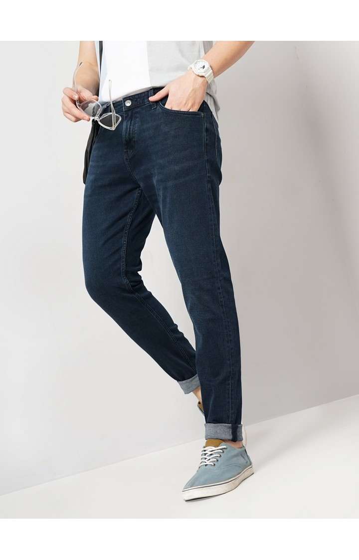 Celio Men Black Solid Skinny Fit Cotton Twill Denim Jeans