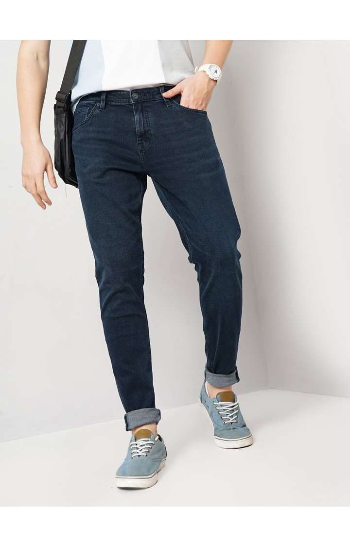 Celio Men Black Solid Skinny Fit Cotton Twill Denim Jeans